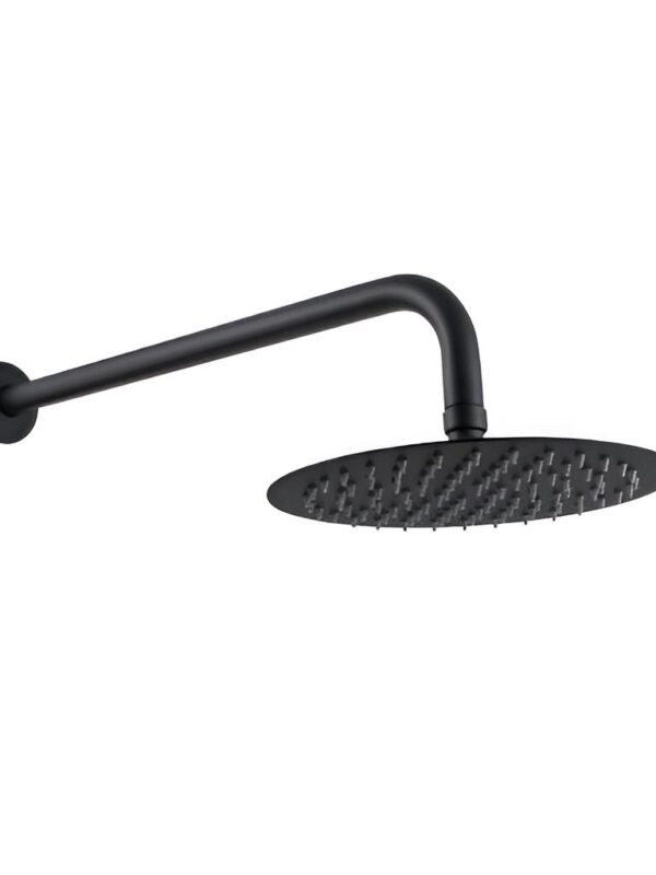 Ducha Negra Redonda 8''